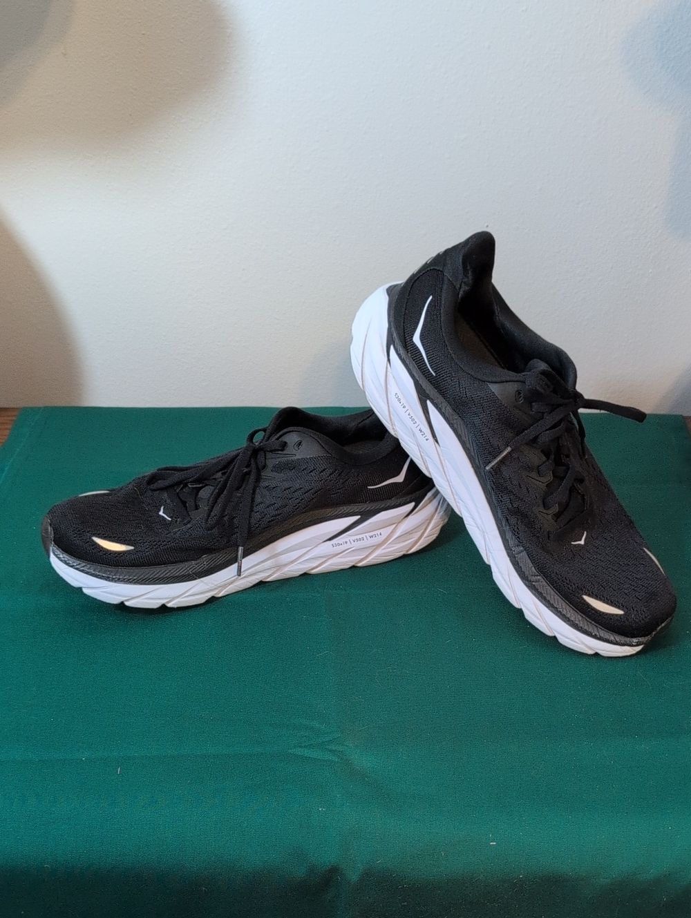 Hoka One One Black with Blue Logo Shoe Label